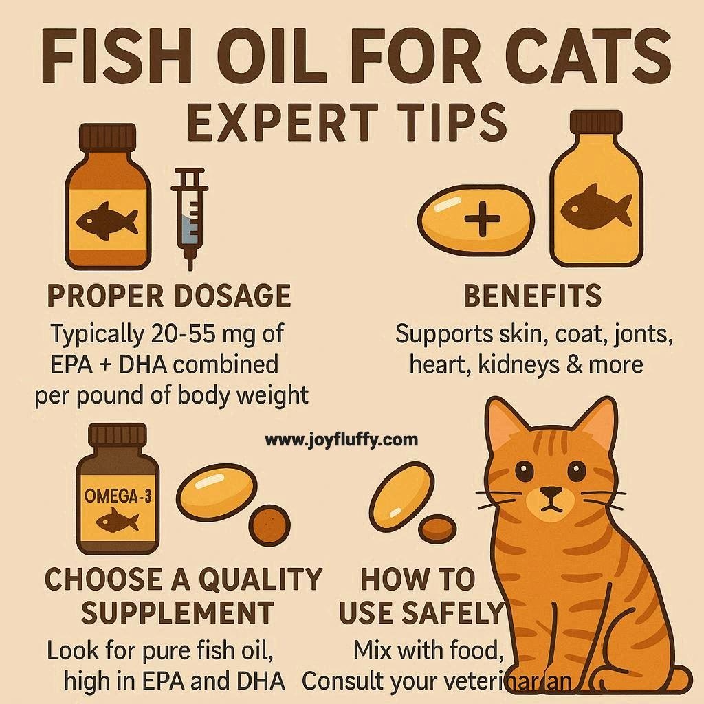Expert tips on safely using fish oil for cats, including dosage, benefits, and choosing quality omega-3 supplements.