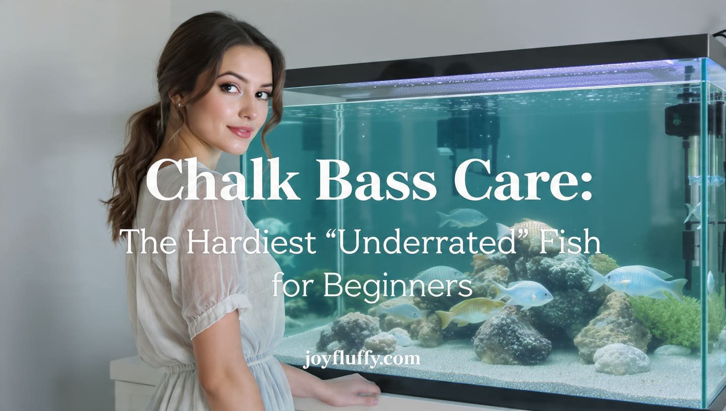 Chalk Bass care featured image showing a beginner-friendly saltwater aquarium setup